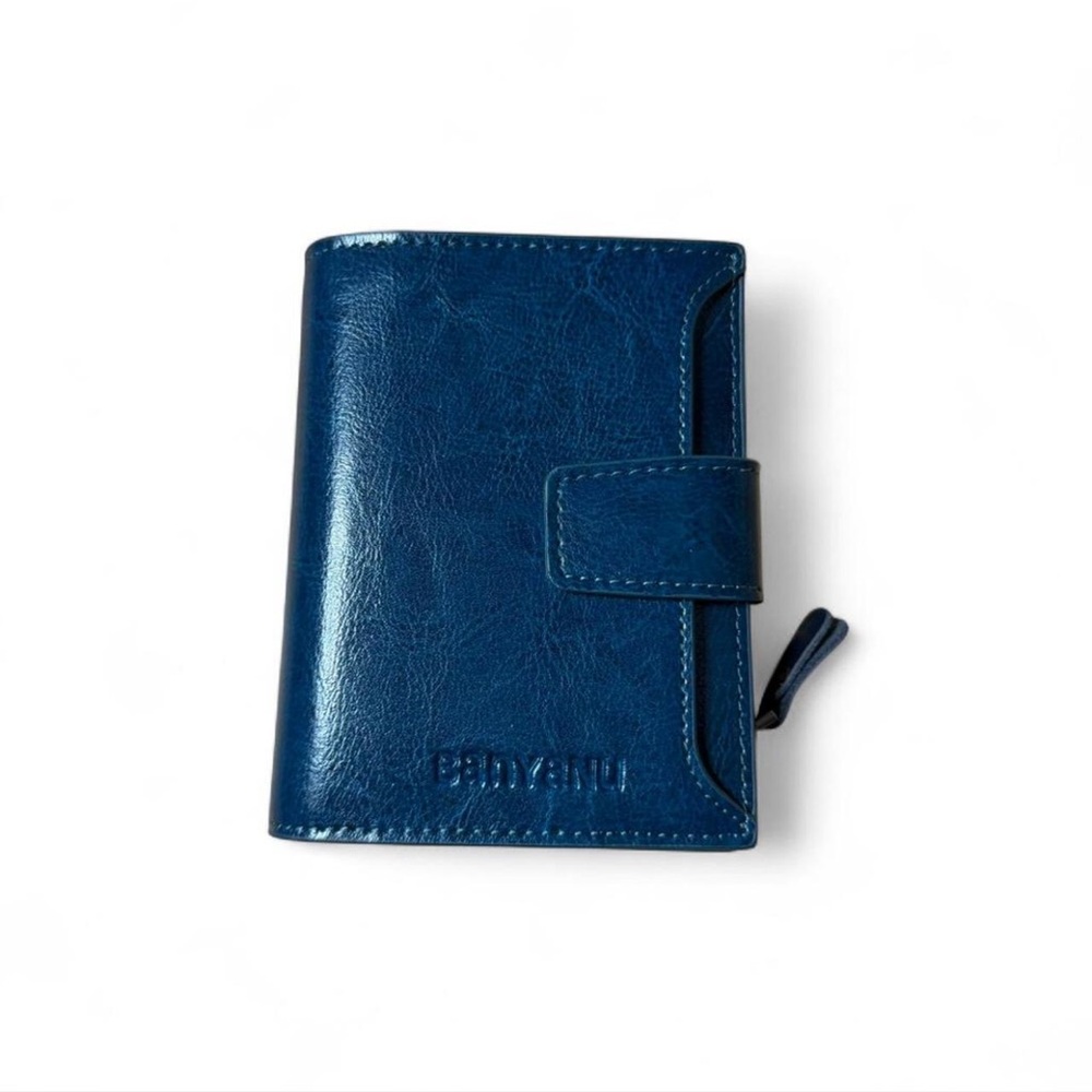 Elegant Blue Leather Wallet